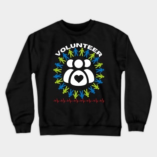 Spread Love with Volunteerism: Inspiring Designs Crewneck Sweatshirt